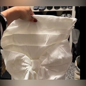 Windsor Elegant White Satin Dress